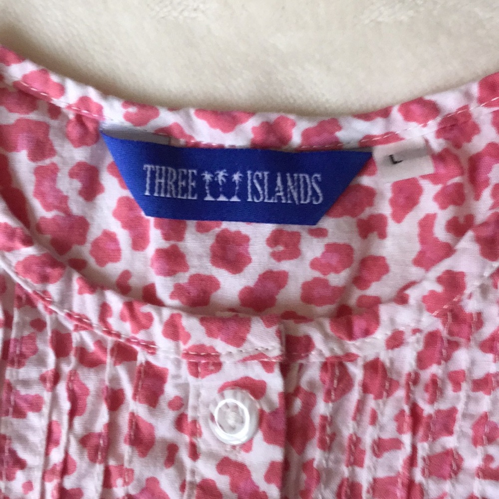 Pink leopard print girls lightweight cotton top - Picture 3 of 5